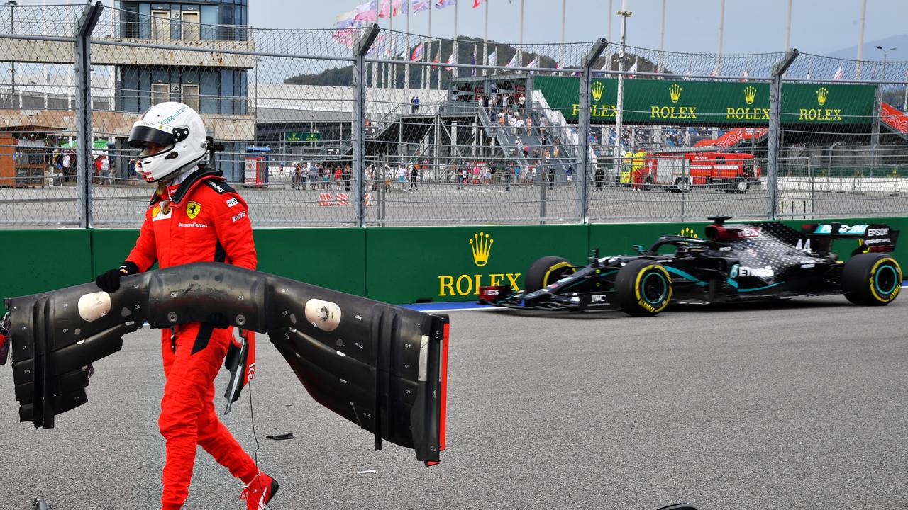 Sebastian Vettel crashed out in qualifying.