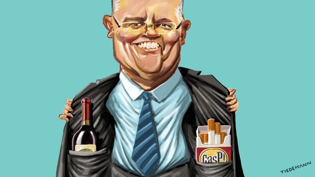 Scott Morrison ... high taxes on alcohol and tobacco have led to a flourishing of the black market for these items. Artwork: John Tiedemann