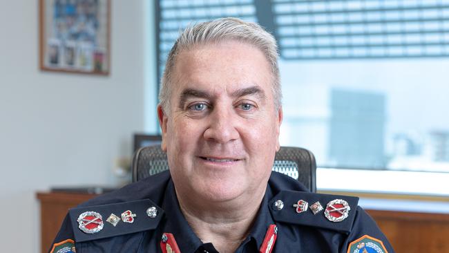 New Northern Territory police commissioner Michael Murphy at his desk in Darwin.