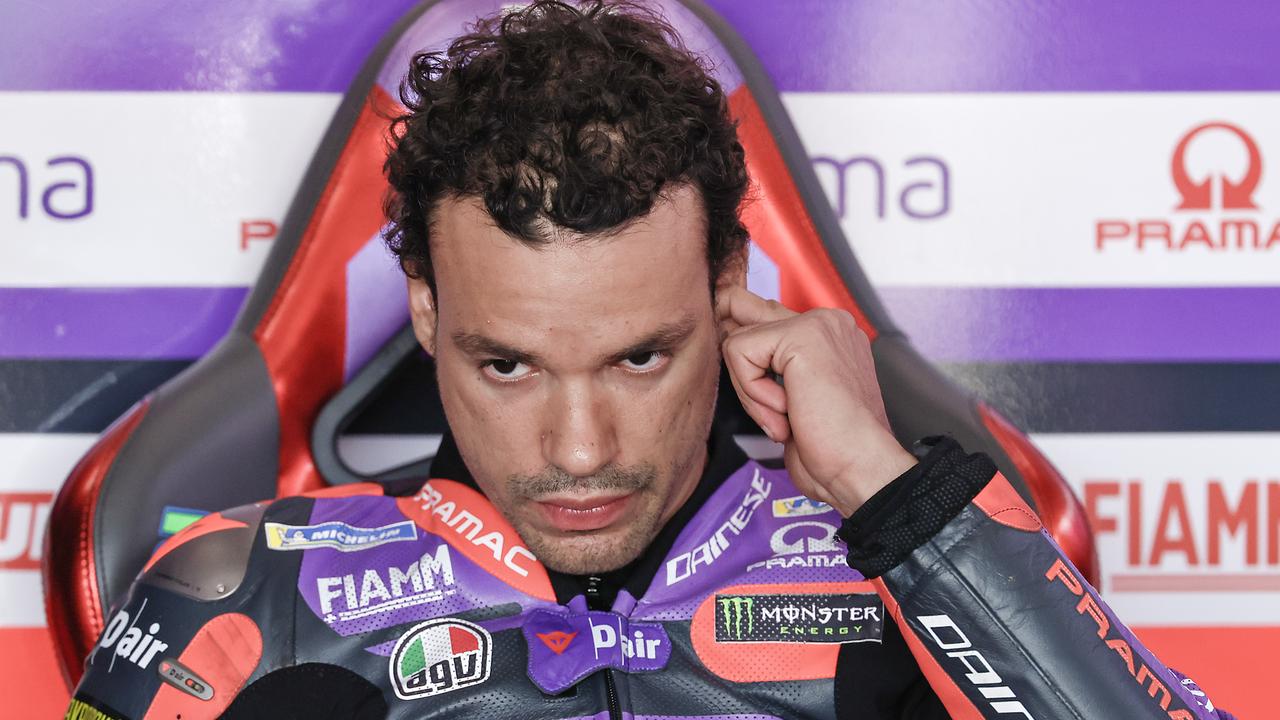 HOHENSTEIN-ERNSTTHAL, GERMANY - JULY 7: Franco Morbidelli of Italy and Prima Pramac Racing in the garage during the MotoGP of Germany at Sachsenring Circuit on July 7, 2024 in Hohenstein-Ernstthal, Germany. (Photo by Qian Jun/MB Media/Getty Images)