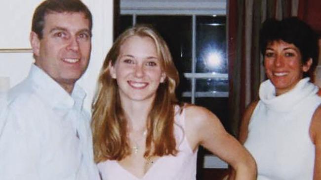 Prince Andrew, Virginia Giuffre, and Ghislaine Maxwell a photo. Picture: Handout / US District Court – Southern District of New York (SDNY) / AFP.