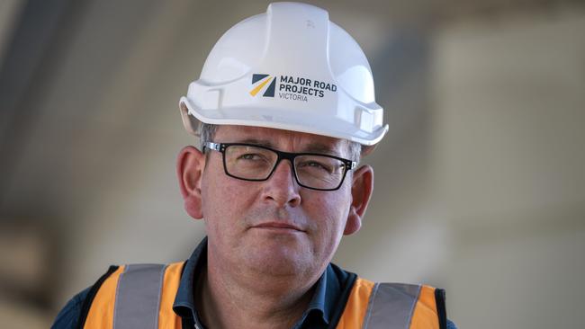 MELBOURNE, AUSTRALIA - NewsWire Photos FEBRUARY 13, 2022: Premier, Daniel Andrews speaking at a press conference at Merinda Park Station in Cranbourne. Picture: NCA NewsWire / David Geraghty