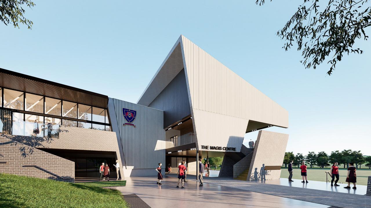 Concept images of a new sports centre for the senior school at Saint Ignatius' College. Picture: Supplied