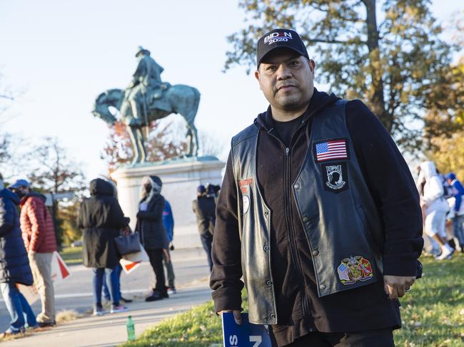 Marine and Navy veteran Jesse Martinez says Donald Trump is not equipped to lead US troops. Picture: Angus Mordant