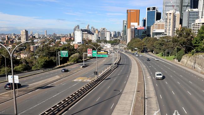 Adam Sadlowski’s ute was seen swerving on the Gore Hill Freeway at 7.30am. Picture: Toby Zerna