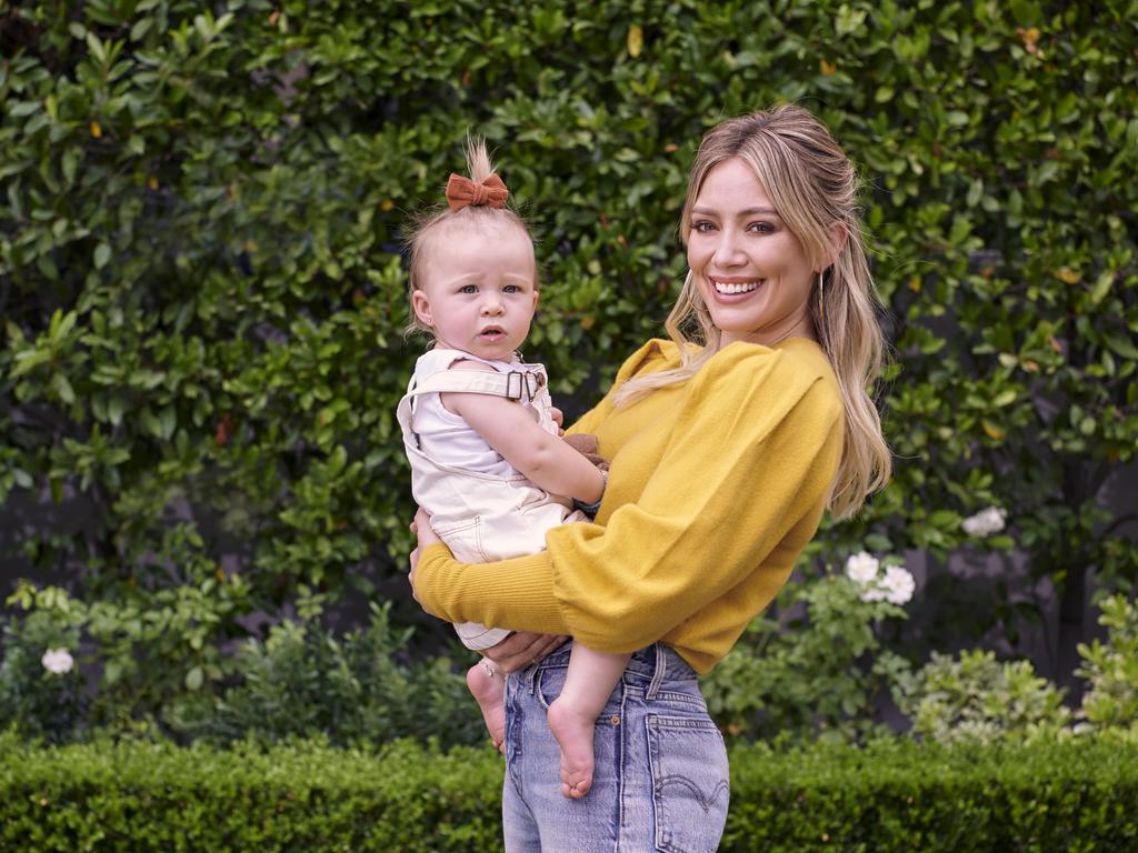 Hilary Duff and her daughter Banks. Picture: Supplied