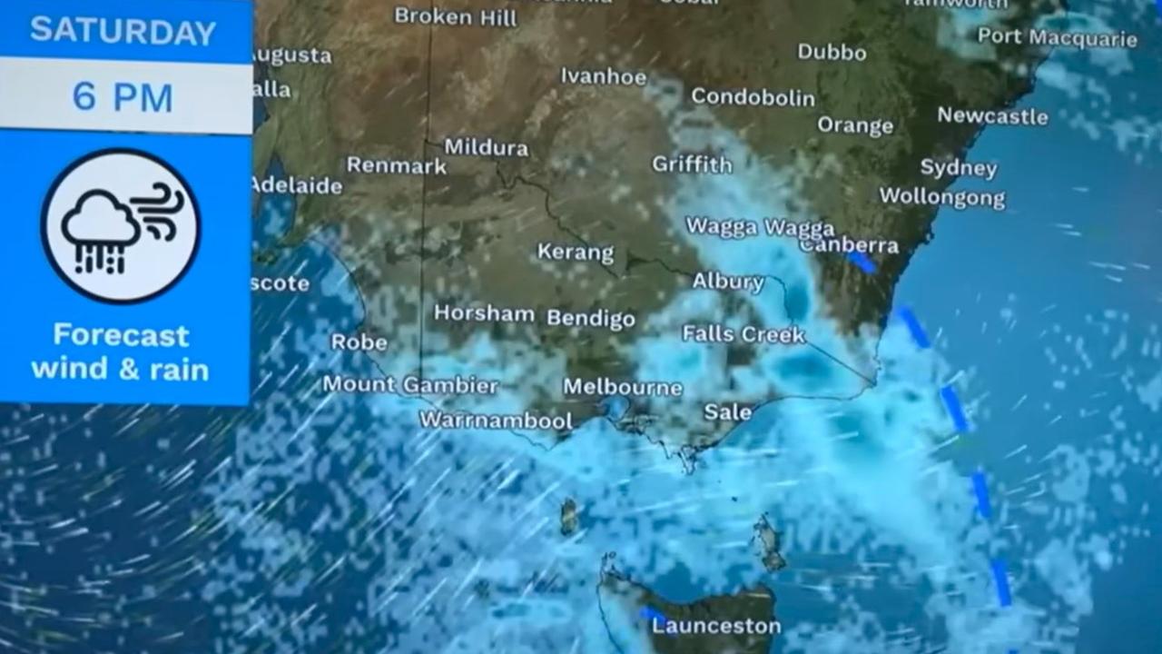 Expect a windy weekend with some rain. Picture: BOM.