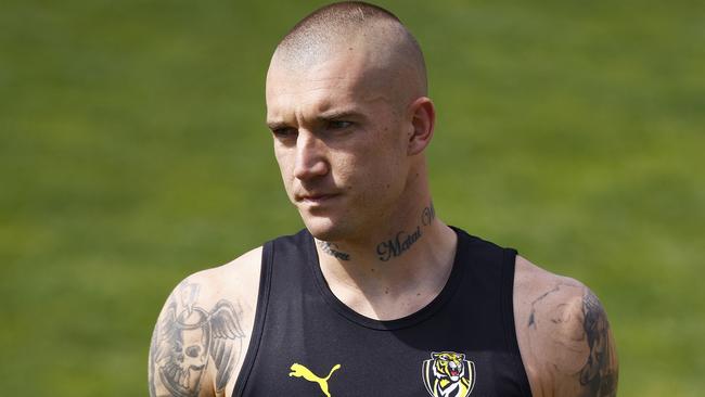 Dustin Martin is mourning the death of his father Shane Martin. Picture: Getty Images