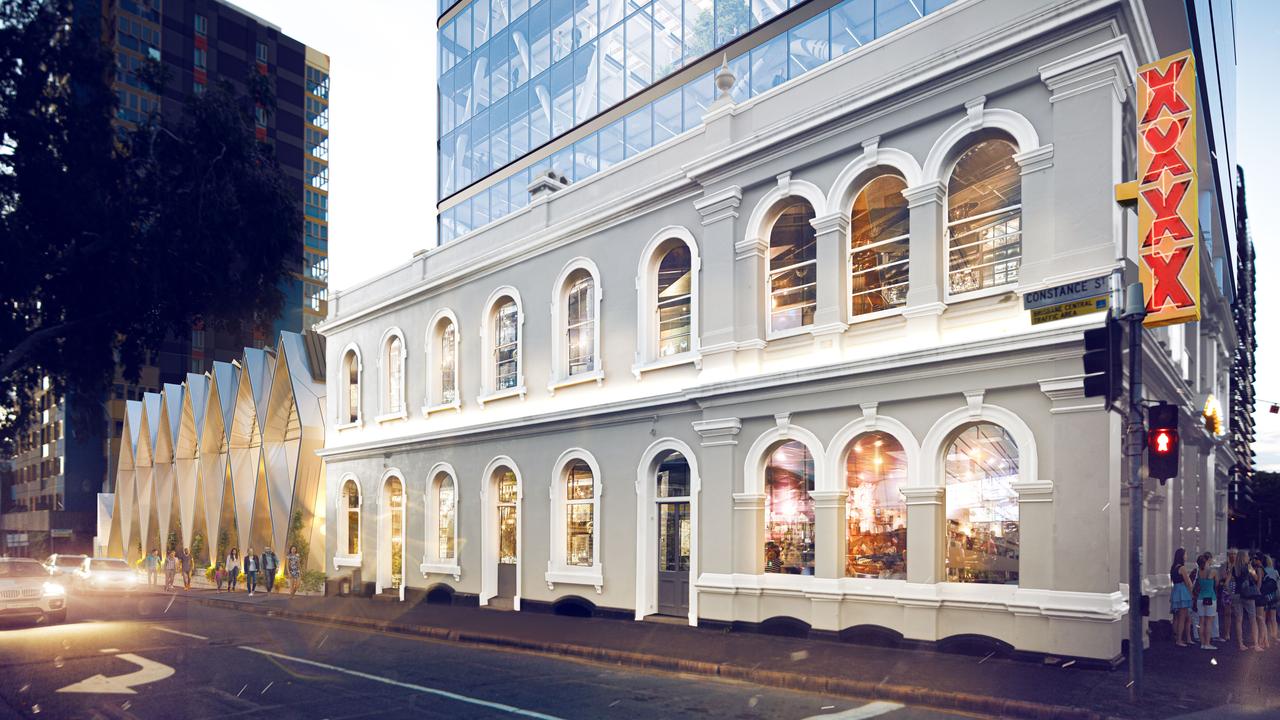 An artist's impression of the revamped Jubilee Hotel on the corner of St Paul's Tce and Constance St in Bowen Hill.