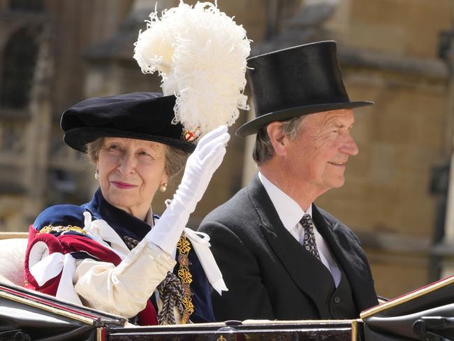 Princess Anne and her husband Timothy Lawrence.