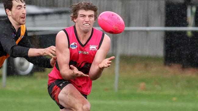 Nathan Blair in action for Romsey. Picture: George Sal