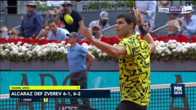 Alcaraz dismantles Zverev in Madrid to reach quarter finals