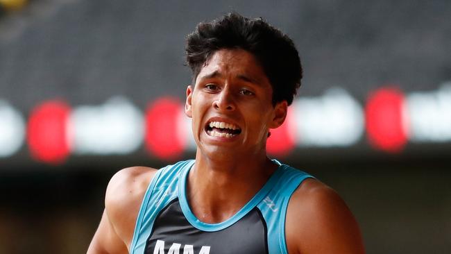 Nick Shipley competes in the yoyo test during the AFL Draft Combine at Etihad Stadium. Picture: Michael Willson/AFL Media