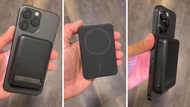 'Powerful': The magnetic chargers keeping you powered for hours. Picture: TikTok/@belkin