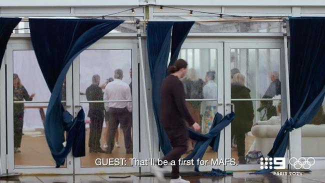 It marked a MAFS first as the wedding was forced to pause while the weather cleared up. Picture from X.