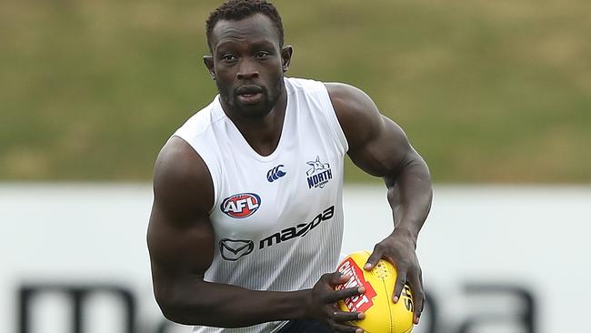 Majak Daw will return for North Melbourne on Friday night. Picture: Getty