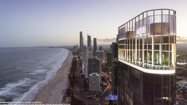 The proposed Aquis Pacific Point in Surfers Paradise.