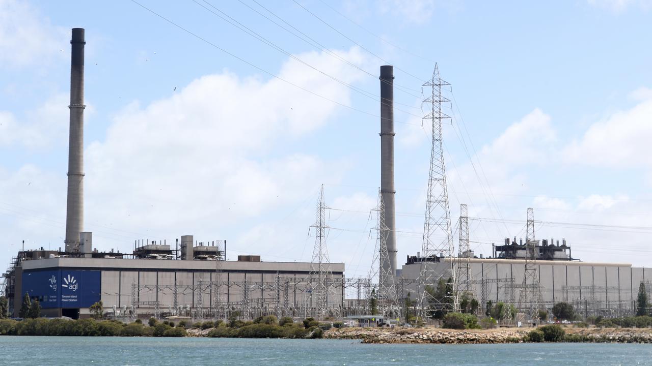 The AGL gas-fired power station at Torrens Island in Adelaide. Picture: Kelly Barnes/AAP