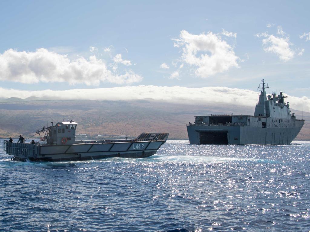 A Landing Craft Air Cushion (LCAC) vehicle, assigned to USS Bonhomme  Richard (LHD 6) and Expeditionary