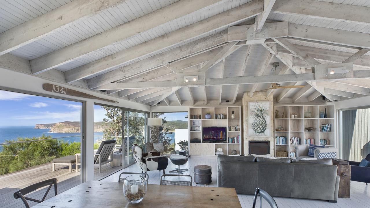 White washed interiors make this the ultimate old school beach house.