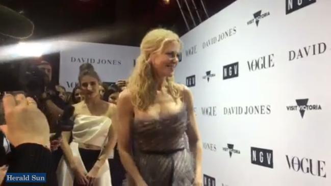 Nicole Kidman walks the red carpet in Melbourne
