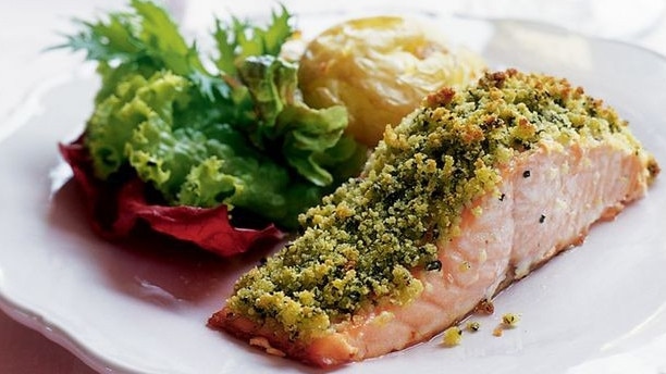 Salmon should still be pink in the middle once cooked. Picture: taste.com.au