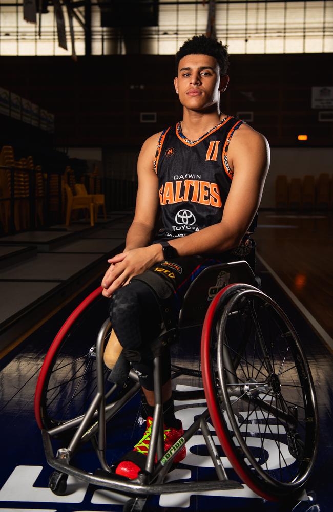 Jaylen Brown ahead of the Darwin Salties NWBL side's first home match of the 2024 season. Picture: Pema Tamang Pakhrin