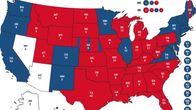 How the states voted in the 2024 presidential election.