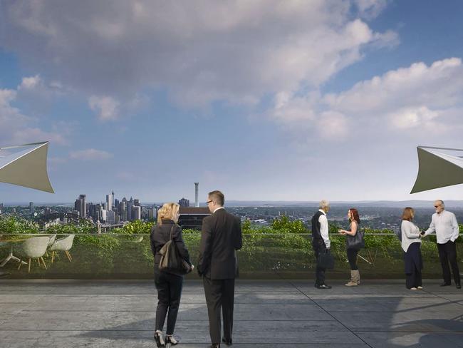 The new tower would include open space on its upper levels.