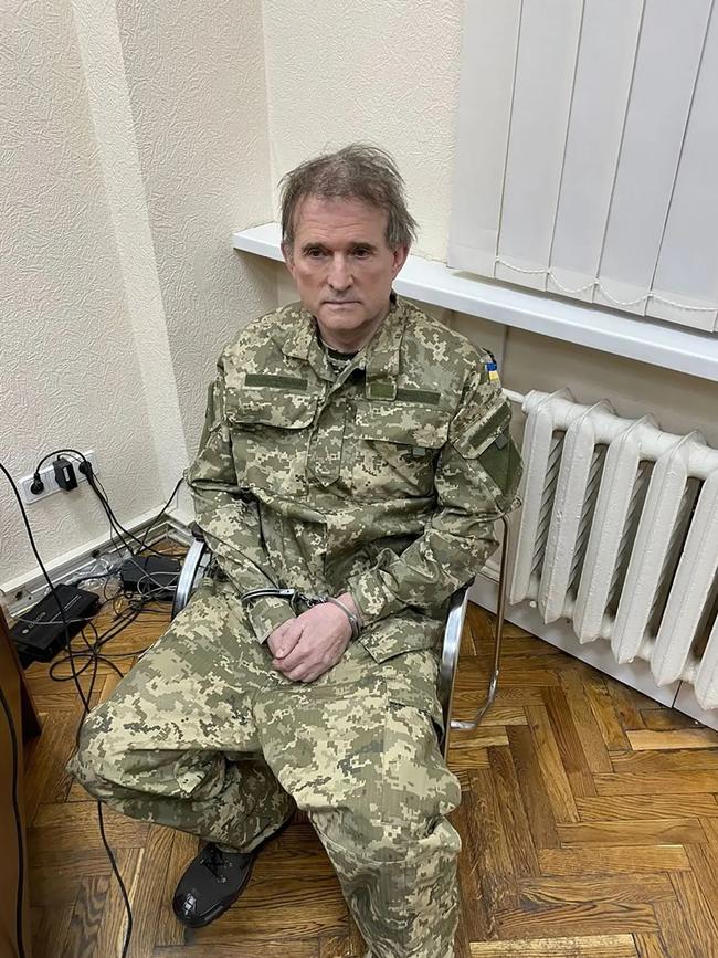 Medvedchuk was placed under house arrest in Ukraine on treason charges last year and escaped in February. Picture: Anadolu Agency via Getty Images