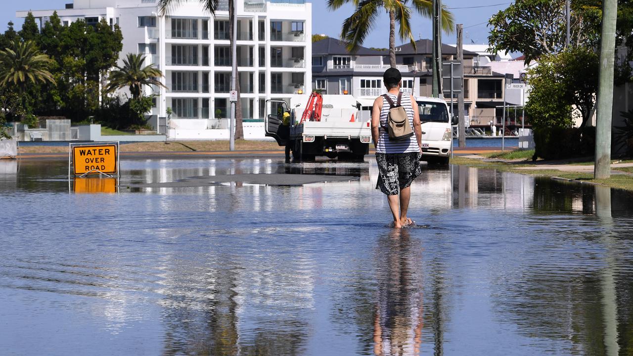 Residents of the Gold Coast have been warned to stay away from beaches as huge swells threaten coast lines. Picture: Dave Hunt