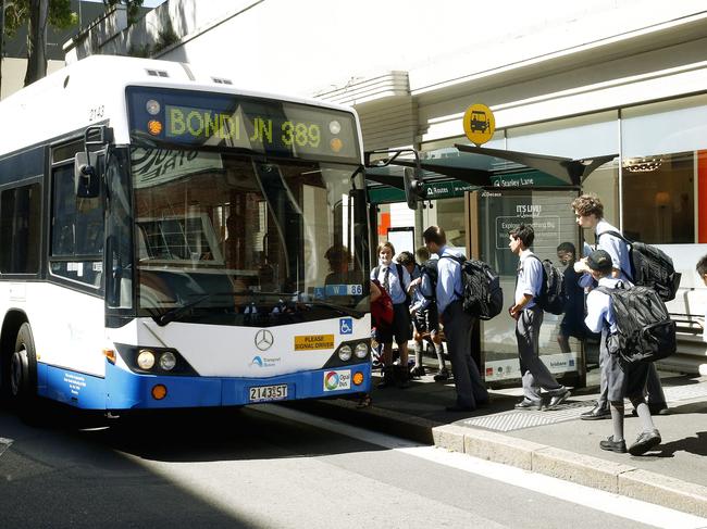 Students at some Sydney schools are missing out on swimming carnivals or can’t get a ride home due to bus driver shortages. Picture: John Appleyard