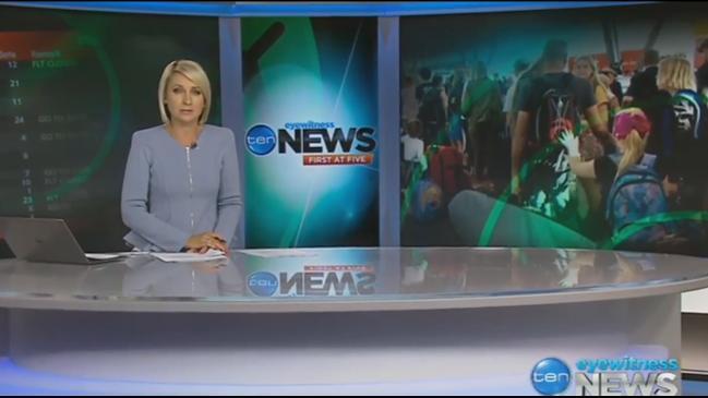 Georgina Lewis presenting Ten News Brisbane 26/9/17