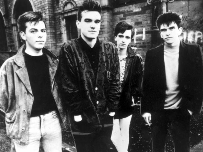 The Smiths in 1985: Andy Rourke, Morrissey, Johnny Marr and Mike Joyce. Picture: News Corp Australia