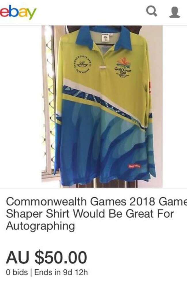 A Commonwealth Games Volunteer "Games Shaper" uniform advertised on eBay