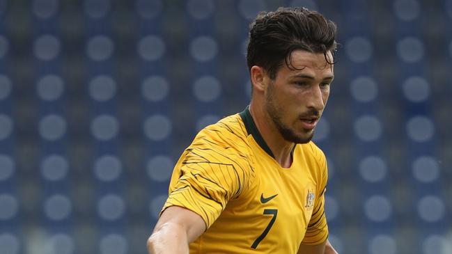 Socceroos forward Mathew Leckie scored a double against the Czech Republic on Friday night.