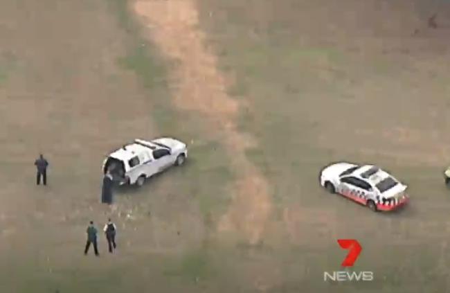 Police at the scene. Picture: 7 News