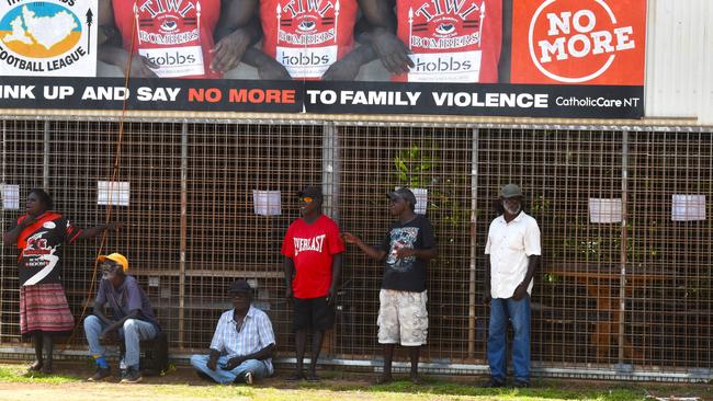 Images from the Round 9 NTFL MPL/WPL clash between the Tiwi Bombers and Palmerston Magpies at Bathurst Island, 30 November 2024. Picture: Darcy Jennings