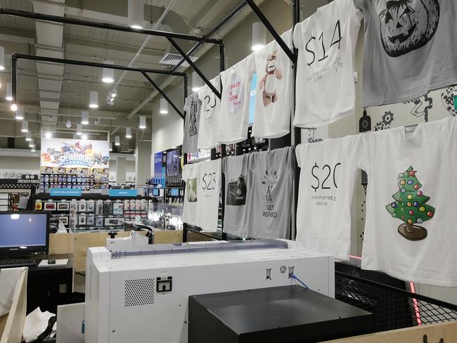Inside Target ... the T-shirt making area at the Eastlands store in Victoria. Picture: Andrew Tauber