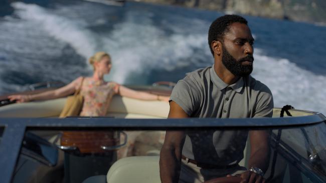 Elizabeth Debicki and John David Washington in Tenet. Picture: Warner Bros Pictures