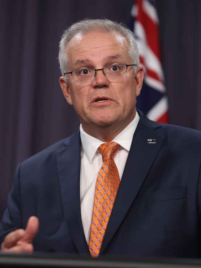 Prime Minister Scott Morrison at Parliament House in Canberra. Picture: NCA NewsWire/Gary Ramage