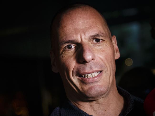 Admission ... Greek Finance Minister Yanis Varoufakis said in a radio interview the government “may very well” quit. Picture: Daniel Ochoa de Olza/AP