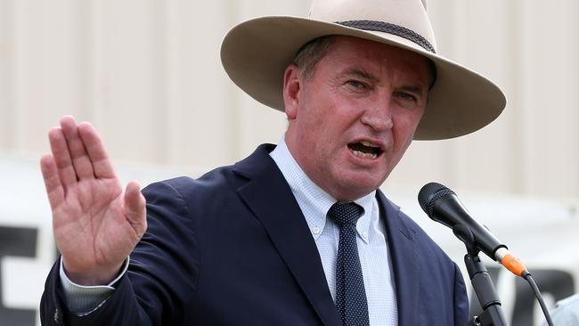 Wimmera Field days 2019Barnaby Joyce opens the field days with Chris Bartlett president of the field days watching onPicture: ANDY ROGERS