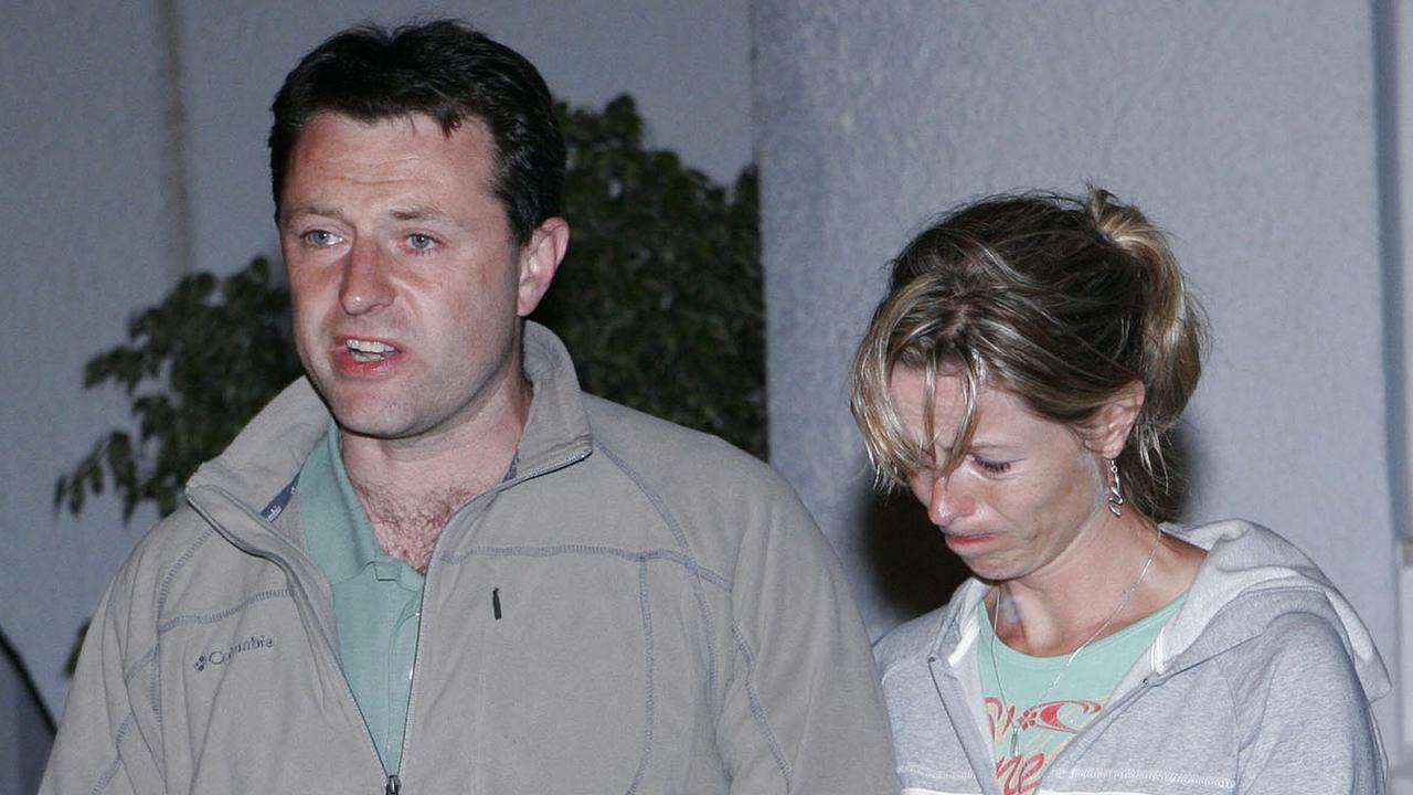 Gerald McCann and Kate McCann in 2007 at the Ocean club apartment hotel in Praia de Luz in Lagos. Picture: AFP.