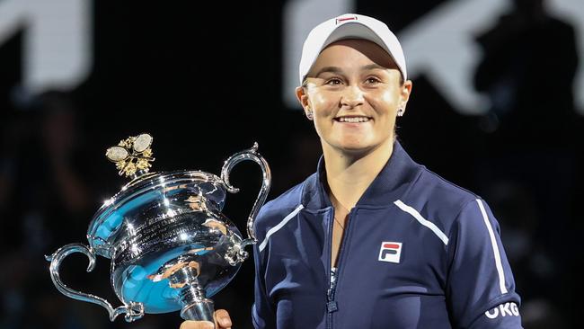 Ash Barty fought back to win the Australian Open in her final tennis match. Picture: David Caird