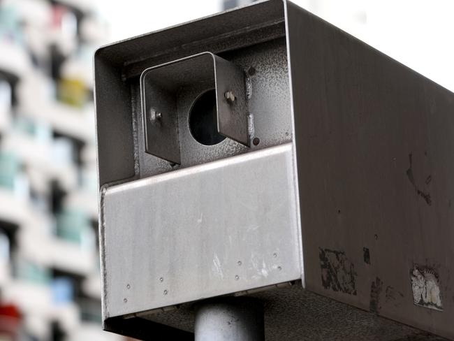 SYDNEY, AUSTRALIA - NewsWire Photos JULY 19, 2024: A red light speed camera in the Sydney CBD. NSW has launched a new taskforce to investigate fraud in the demerits system.Picture: NewsWire / Damian Shaw