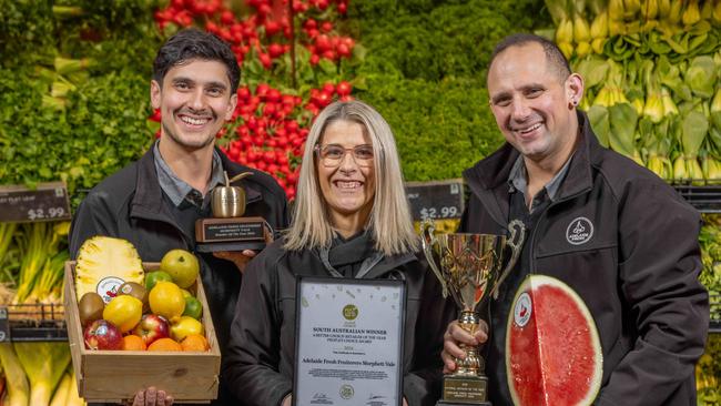 Adelaide Fresh Fruiterers has taken out the top gong for the country’s best fruit and veg store. Picture: Ben Clark