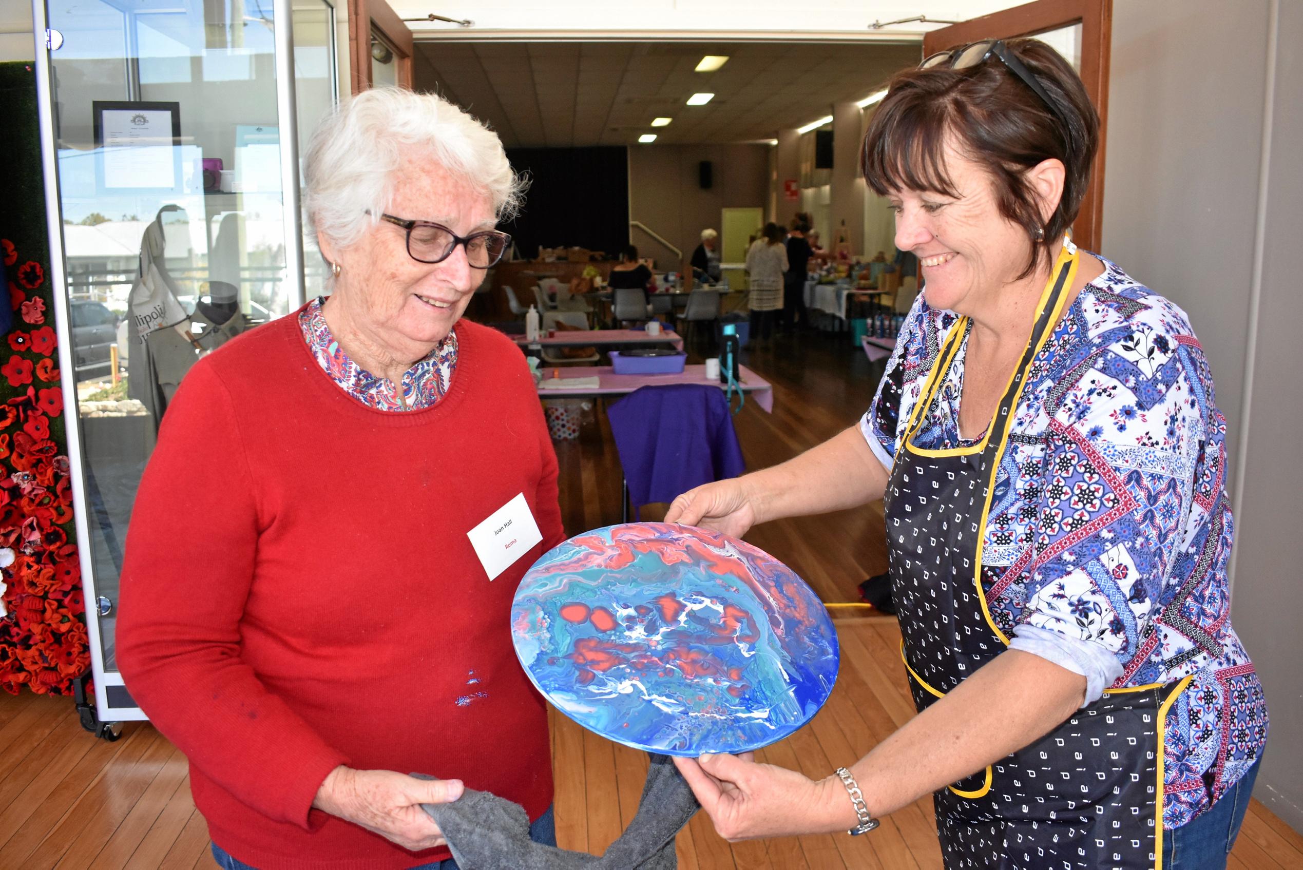 Joan Hall and Sue Picallis. Picture: Jorja McDonnell