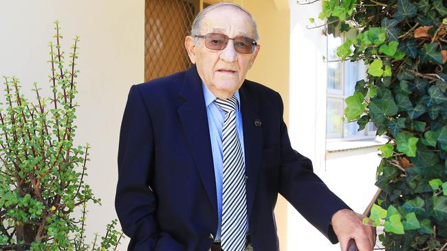 Holocaust survivor Moshe Fiszman, 96, at his home in the Melbourne suburb of Caulfield yesterday. Picture: Aaron Francis