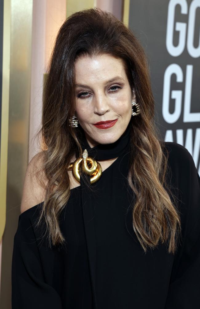 Lisa Marie Presley at the 80th Annual Golden Globe Awards in Beverly Hills just days before her death. Picture: Todd Williamson/NBC via Getty Images